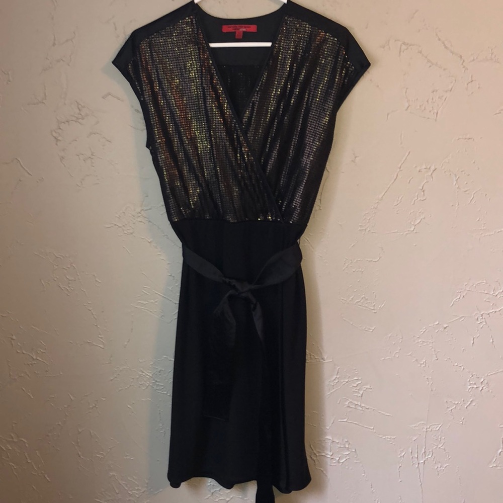 Narciso Rodriguez wrap dress- sequins on top half